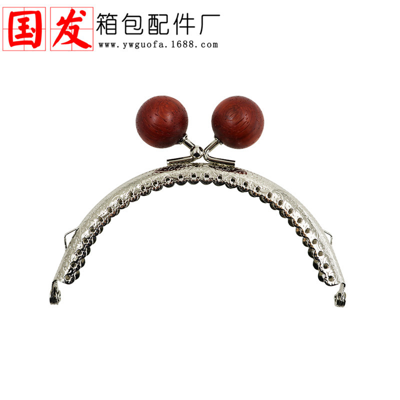 Orejas 10.5CM semicircular encaje de madera en relieve oro al por mayor plata 20MM madera maciza 4 colores cabeza de caramelo