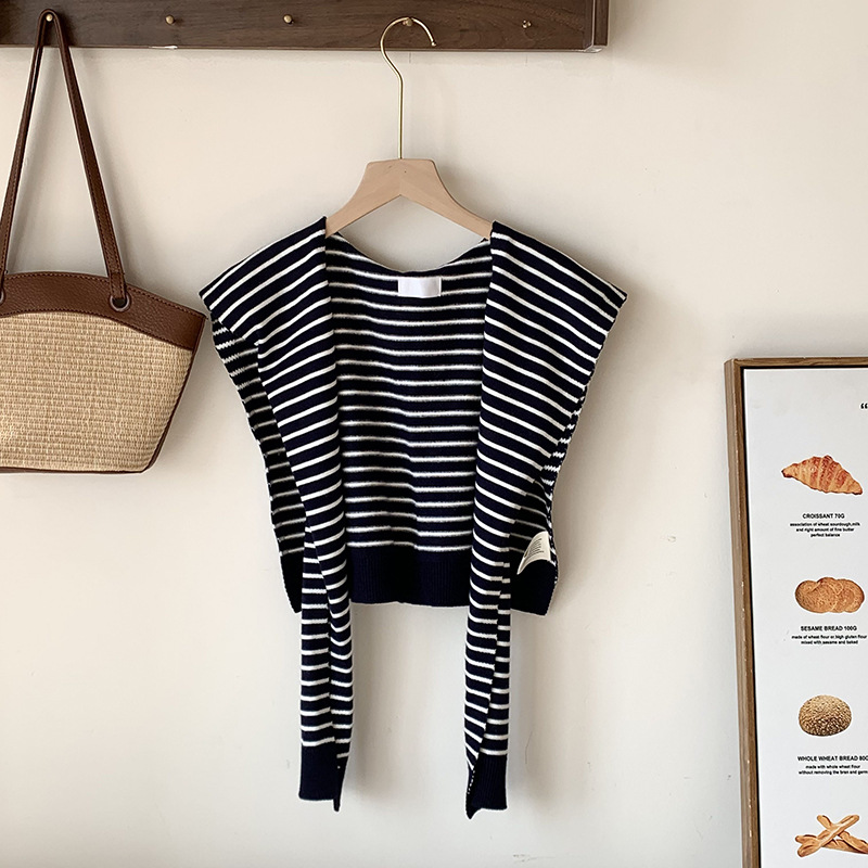 Shallo de punto de alta calidad con un nuevo tipo de alto nivel de collar delgado cuello con una pequeña banda de hombro con una chapa