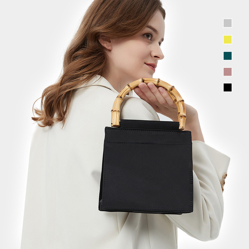 Bamboo Designer Hai Silk Women's Bag Hand-Held Women's Bag Niche High-End Silk Bag Bamboo Designer Hai Silk Women's Bag Hand-Held Women's Bag Niche High-End Silk Bag