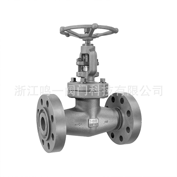 整体锻造法兰截止阀高压截止阀高压中部螺栓一体式法兰截止阀厂家