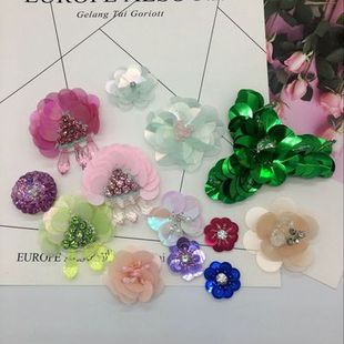 Heavy-duty Beads Sequins Water Drops Fairy Beautiful Round Flowers Handmade Beads Clothing Cloth Stickers Dress Head Jewelry Patch Accessories