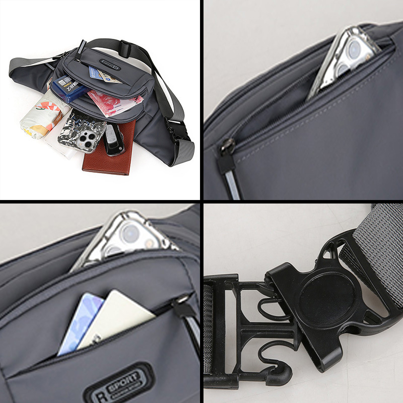 Multifunctionele waterdichte heuptas voor mannen en vrouwen, geschikt voor sportief en outdoor gebruik, met grote capaciteit voor het verzamelen van geld, ideaal voor kassamedewerkers en bedrijven._voghion.com