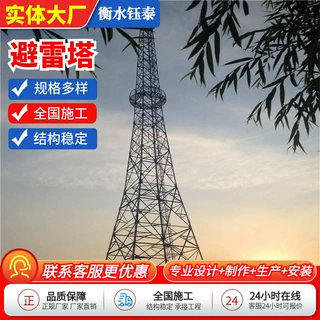 避雷塔热镀锌单管圆钢避雷塔楼顶工艺防雷塔户外GFL角钢避雷针塔
