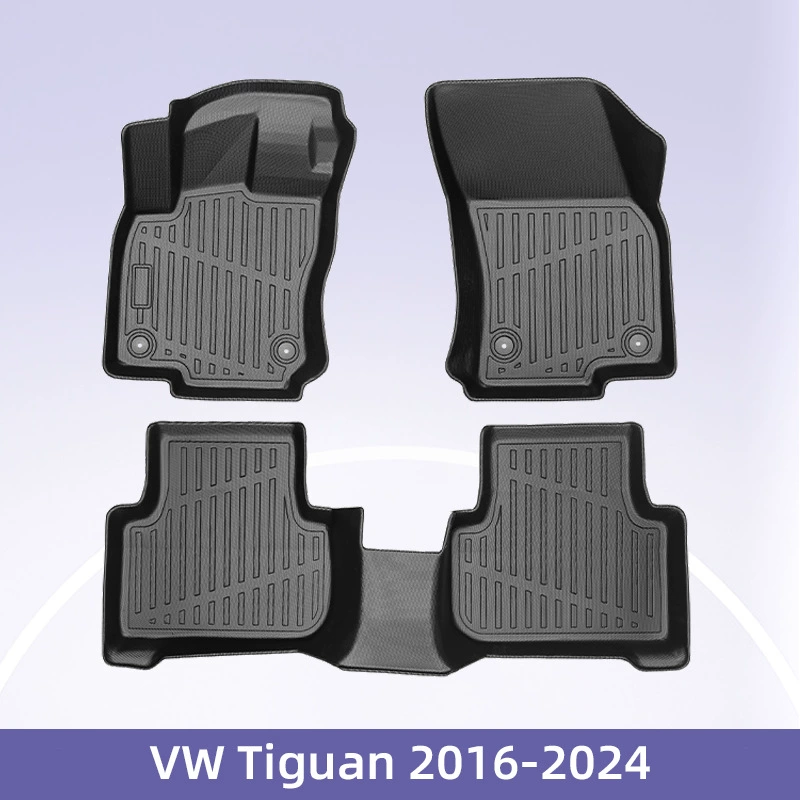 Европа для VW Tiguan 2016-2024 Топливо 3D 24/7 Материал TPE коврик для ног автомобиля