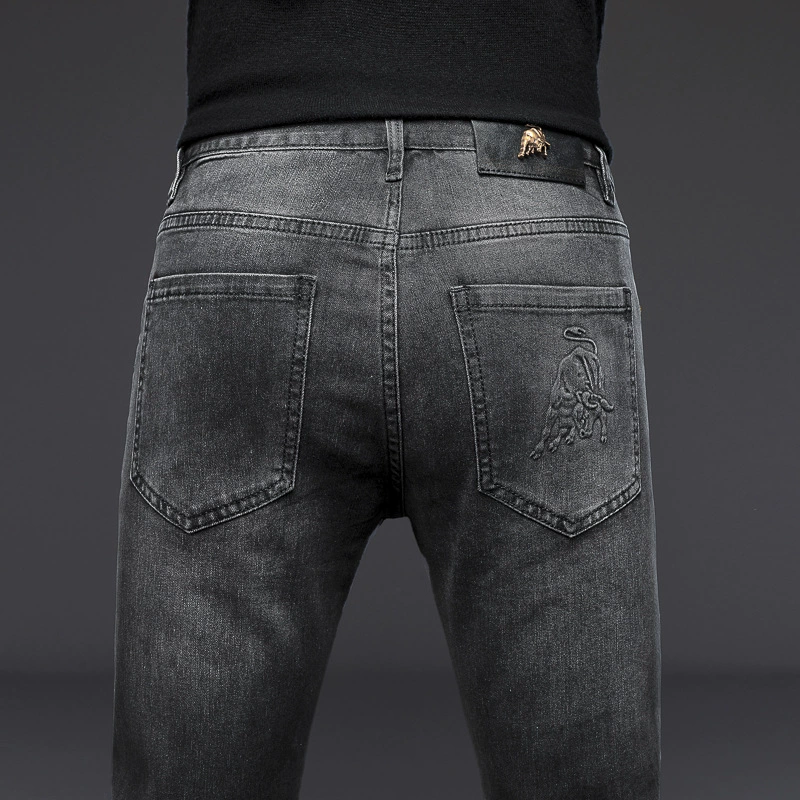 Весенние джинсы, модные штаны, 2023 год, корейский стиль, slim fit