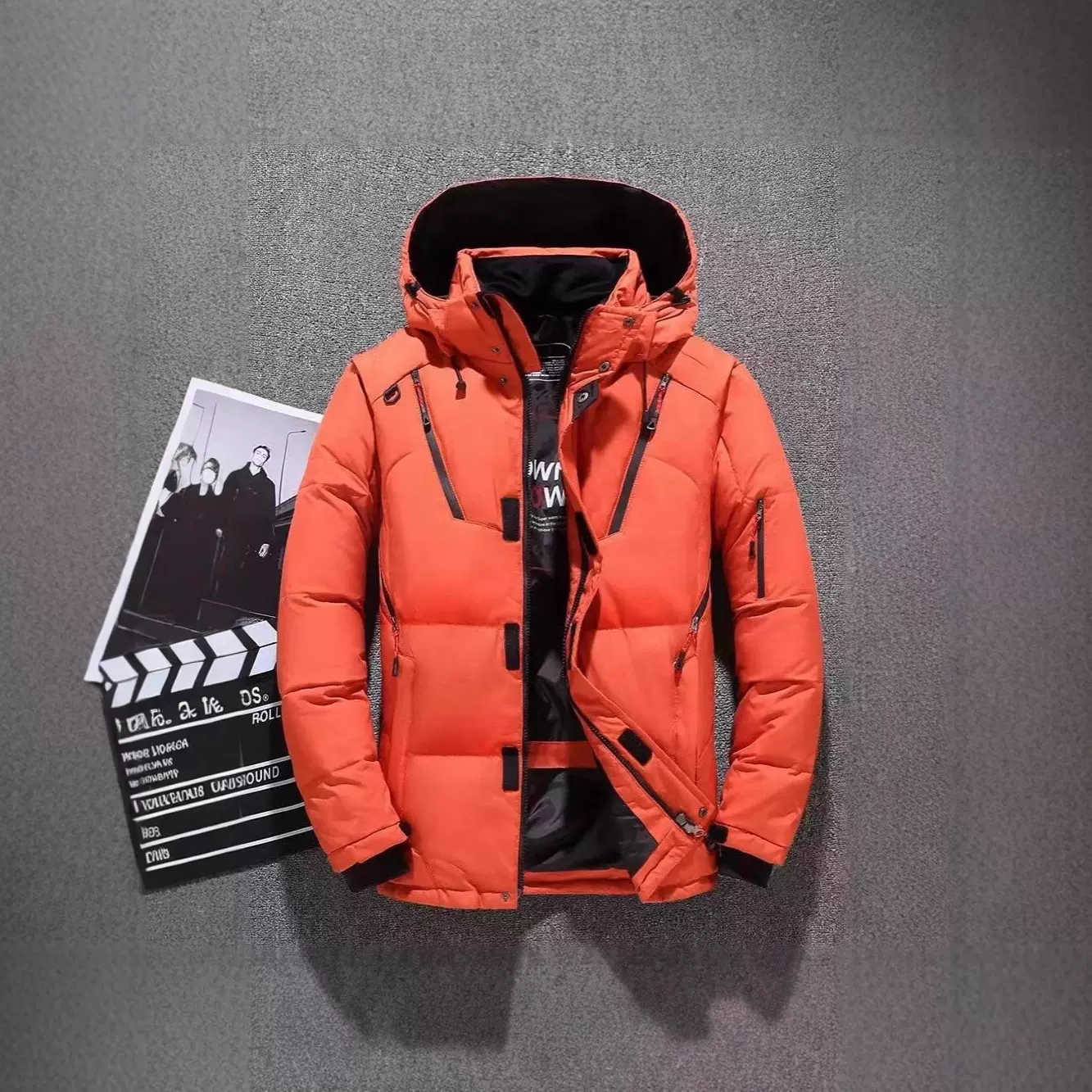 跨境热销男防寒服冬季户外登山运动青年加厚保暖外套羽绒服亚马逊