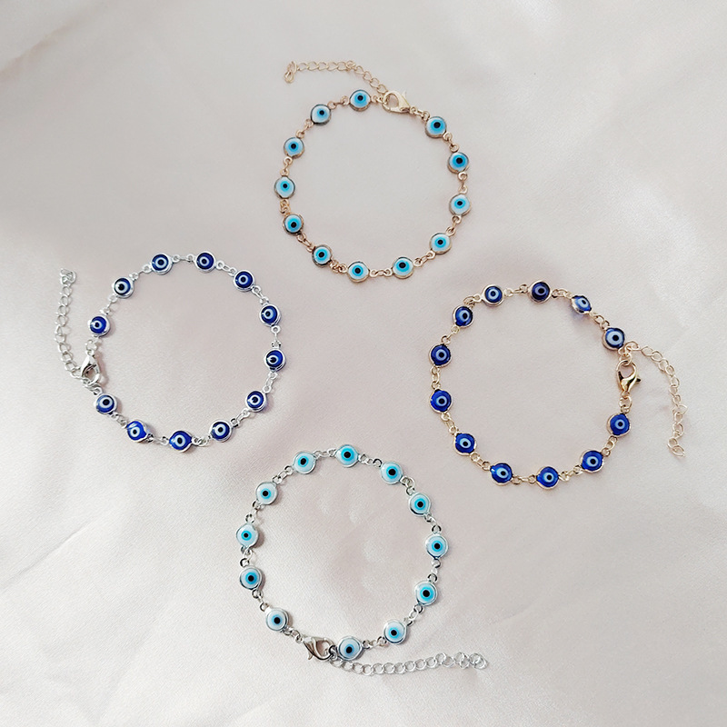 Cross-border fashion jewelry Turkey blue eyes bracelet devil's eye foreign trade bracelet wholesale factory direct supply Cross-border fashion jewelry Turkey blue eyes bracelet devil's eye foreign trade bracelet wholesale factory direct supply
