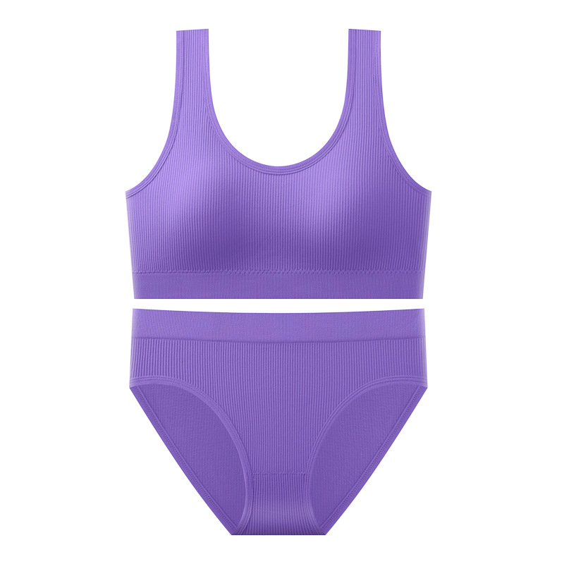 Traje trasero deportivo sin costuras, sujetador fruncido con almohadilla para el pecho para mujer, chaleco a prueba de golpes para correr yoga, ropa interior a juego