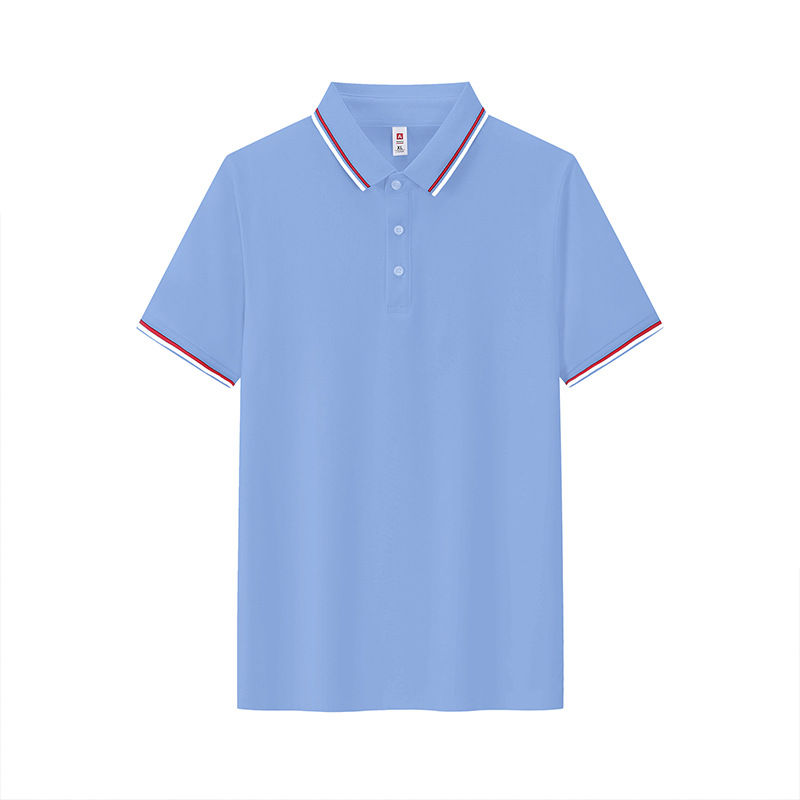 Comercio Solona algodón poliéster de color de verano camiseta de manga corta con la solapa ropa de trabajo polo camiseta de hombre personalizada