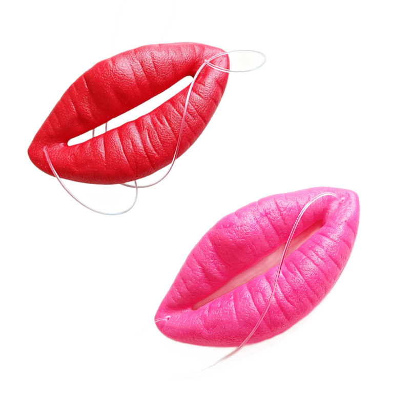 Halloween extraña salchicha labios COS espectáculo extraña espectáculo salchicha labios props flame sexy labios rojos rojos