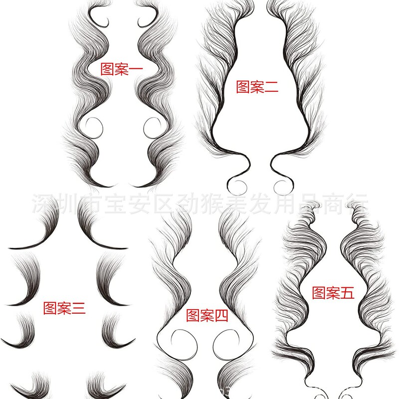 Cross-Border baby hair edge tattoo bangs tattoo stickers European and American Net red hairline tattoo stickers