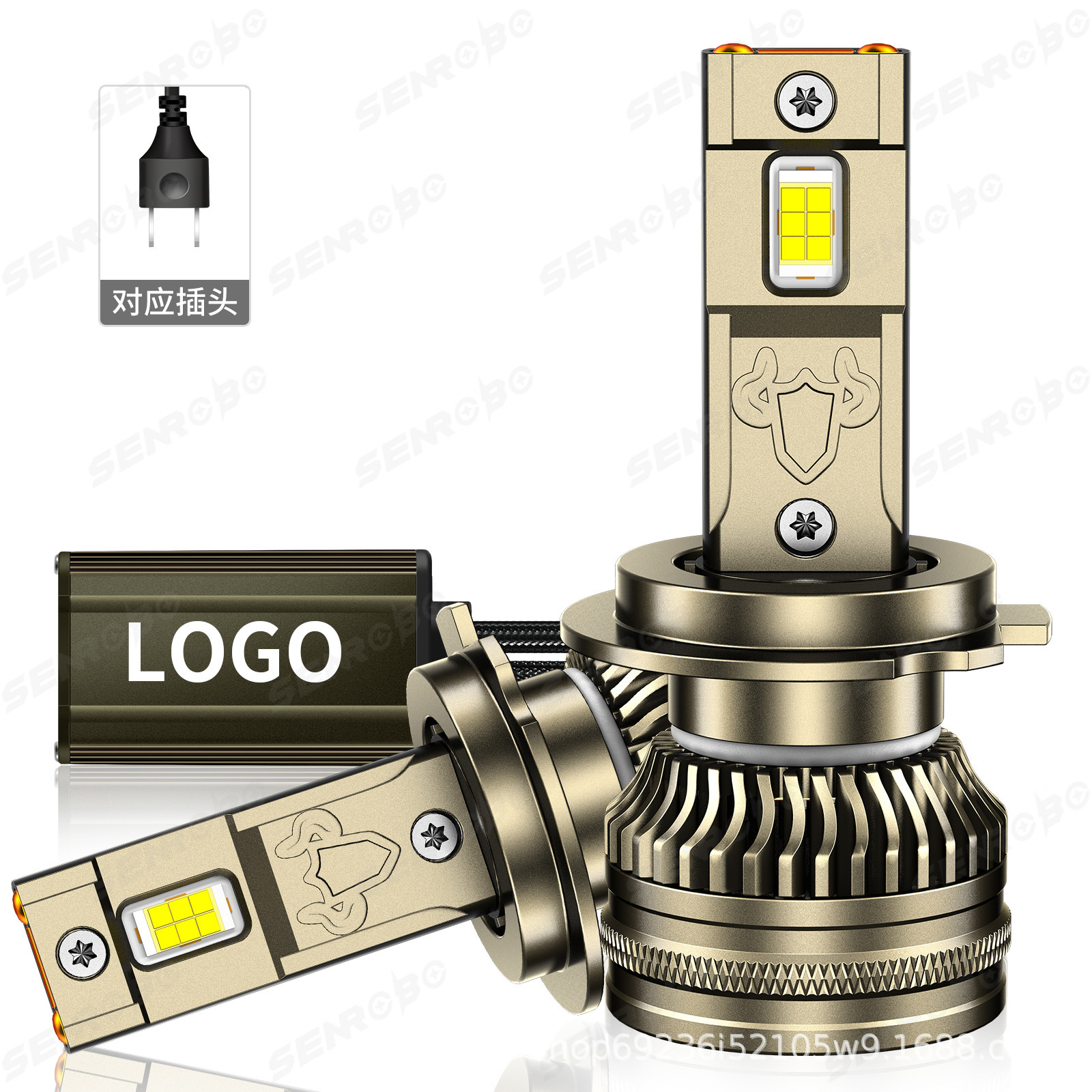 SENROBO vehículo especial condujo faro K16 doble tubo de cobre super brillante 110W faro H1H7H4H11