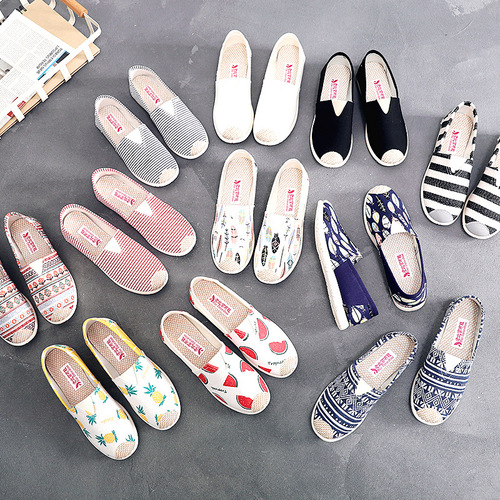 24 spring and autumn new shoes for women, old Beijing cloth shoes, mother's shoes, low-cut non-slip soft-soled casual canvas shoes, dropshipping