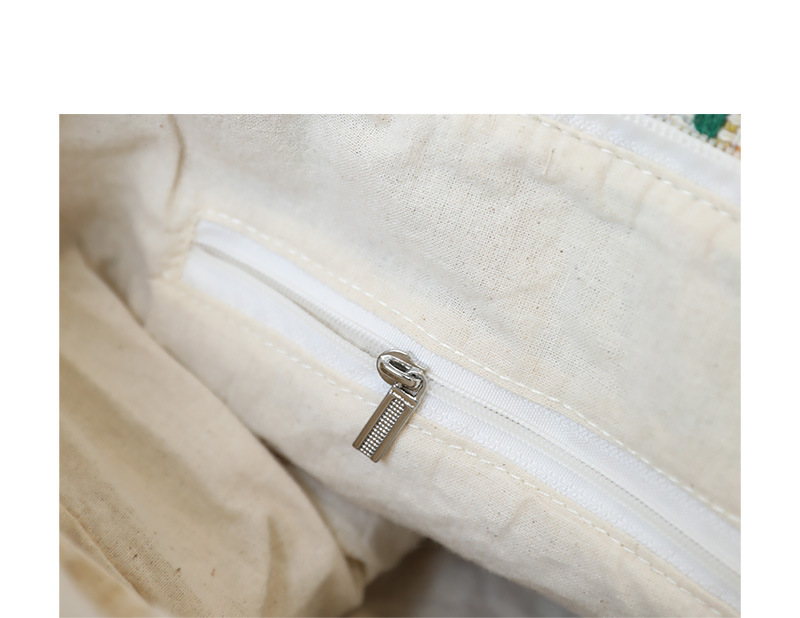 Women's Medium Cotton Colorful Basic Classic Style Zipper Shoulder Bag display picture 14