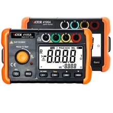 防雷接地绝缘VC60B地阻测试检测仪胜利4105A B摇表 4106土壤电阻