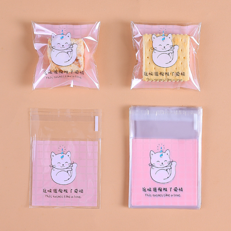 Navidad auto-Sellado bolsa pegajosa copo de nieve bolsa de embalaje crujiente máquina de sellado bolsa Año Nuevo leche azufaifo Galleta de vaca papel de embalaje azúcar