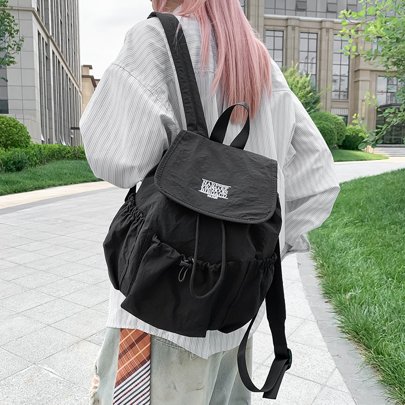 2025 New Lightweight Nylon Drawstring Backpack, Versatile Casual College Student Bag, Outdoor Sports Cycling Mountaineering Bag