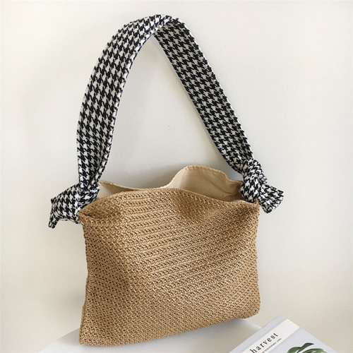 韩国时尚沙滩度假编织包新款潮ins网红同款草编包休闲单肩包