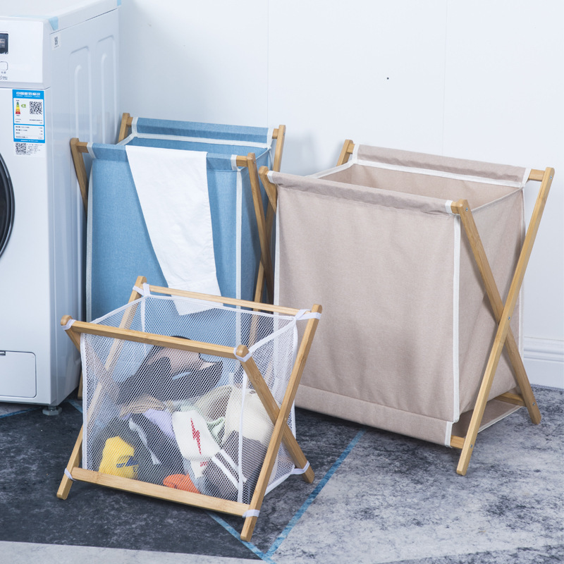 Cesta de lavandería plegable cesta de la ropa cesta de almacenamiento al aire libre cesta de la ropa de bambú Cubo de almacenamiento de gran capacidad