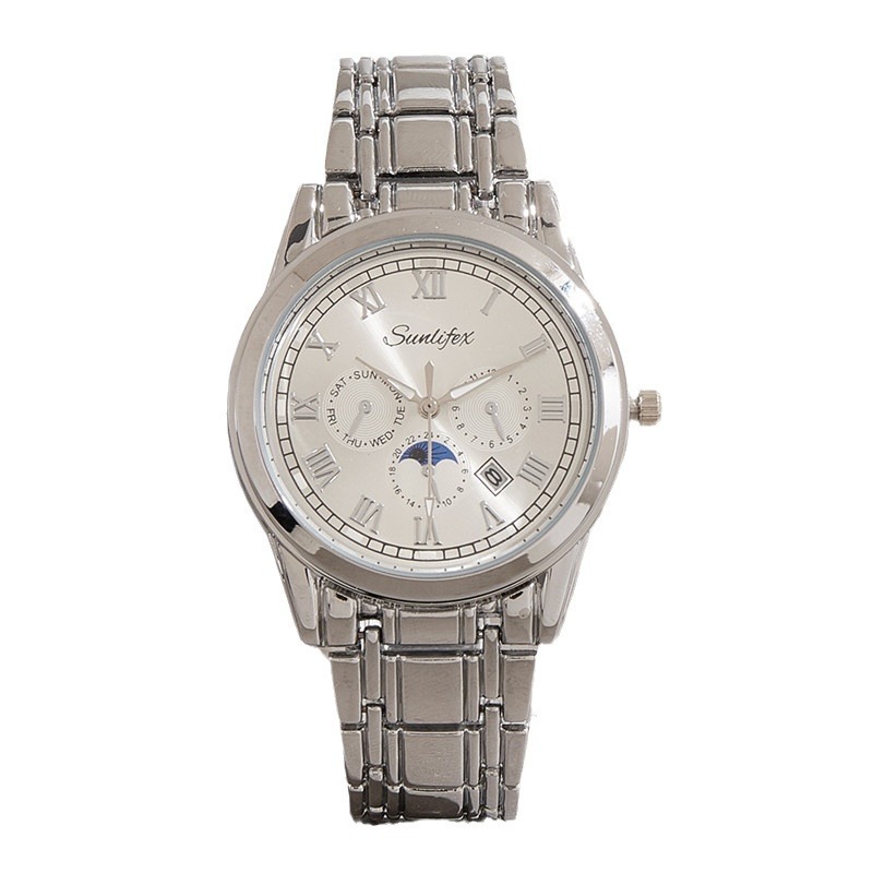 Reloj deportivo de moda reloj de los hombres pequeños de tres ojos calendario de seis pines reloj de cuarzo reloj de hombre impermeable reloj de los hombres