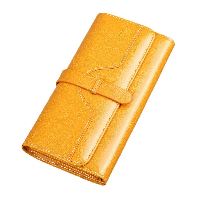 Cartera Larga Wallet Cartera de cuero de moda Monedero Moneda Comercio exterior Explosiva Bolsa de suerte