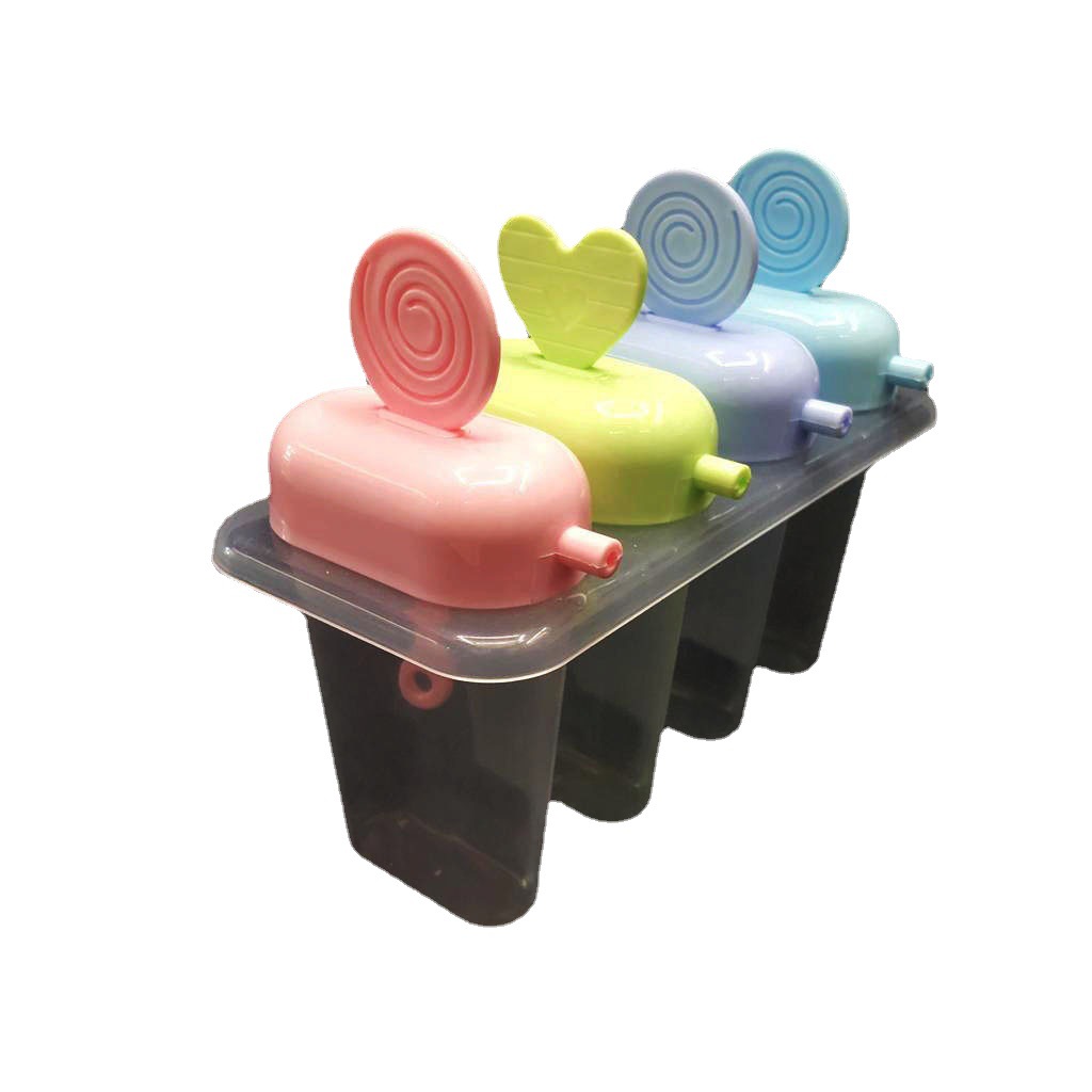 DIY mango de cabeza de oso 4 sets de molde de paleta 4 sets de mango recto en forma de corazón mango helado molde de paleta RS-7388
