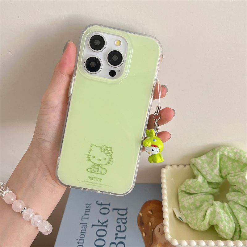 Nicho ins línea de color sólido kt Apple 16ProMax colgante 14 funda para teléfono móvil para Apple 15P pareja 13 nuevo