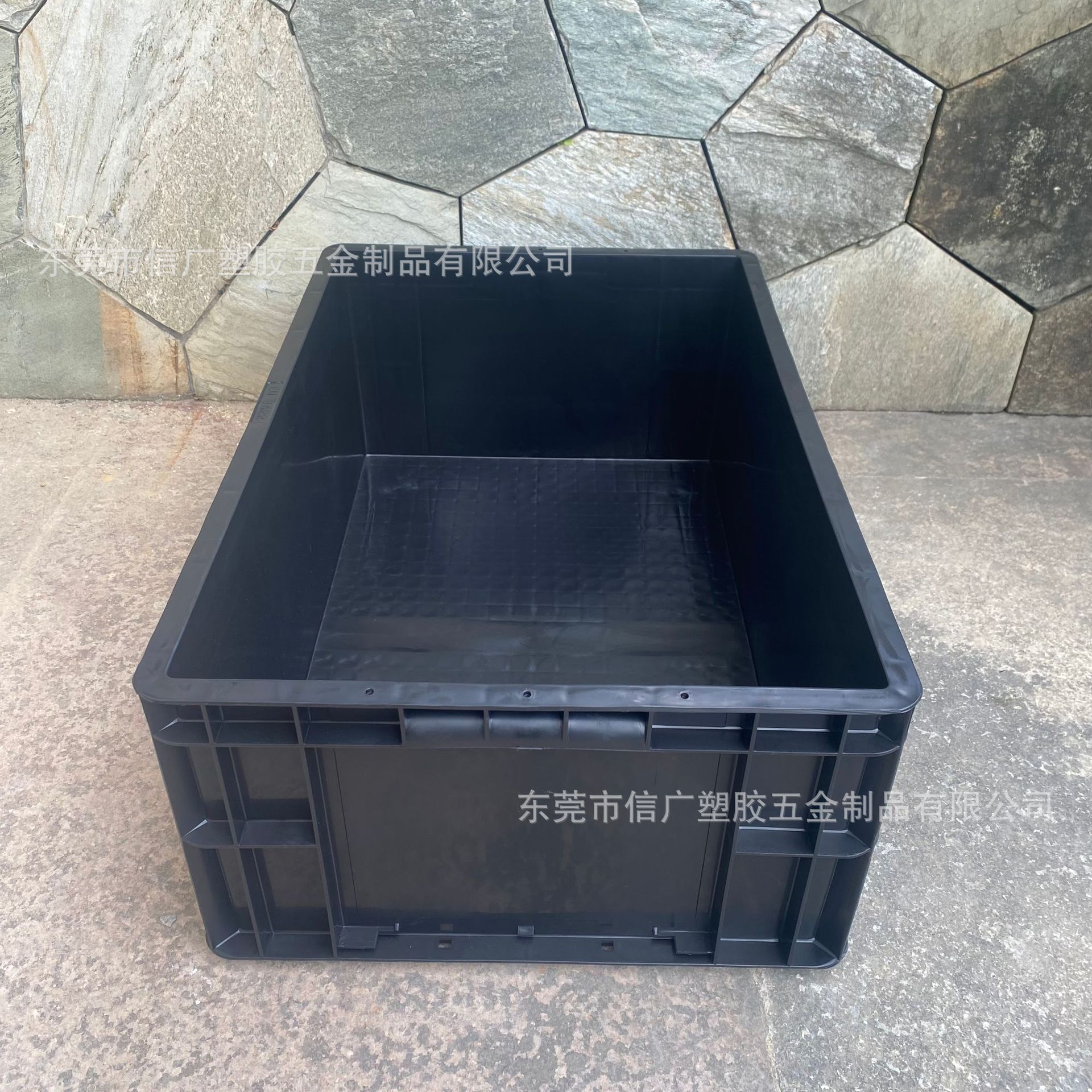 东莞供应欧标加厚EU箱 黑色防静电汽车配件箱 电子零件物流周转箱
