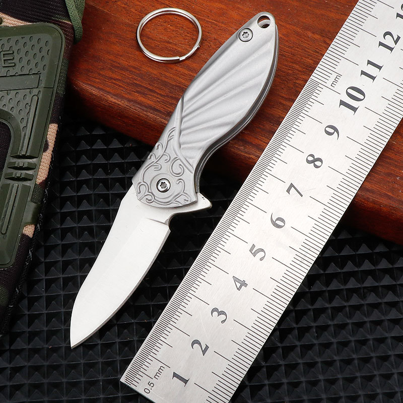 户外D2钢折叠刀高硬度锋利小刀户外野营战术防身刀水果刀开箱工具