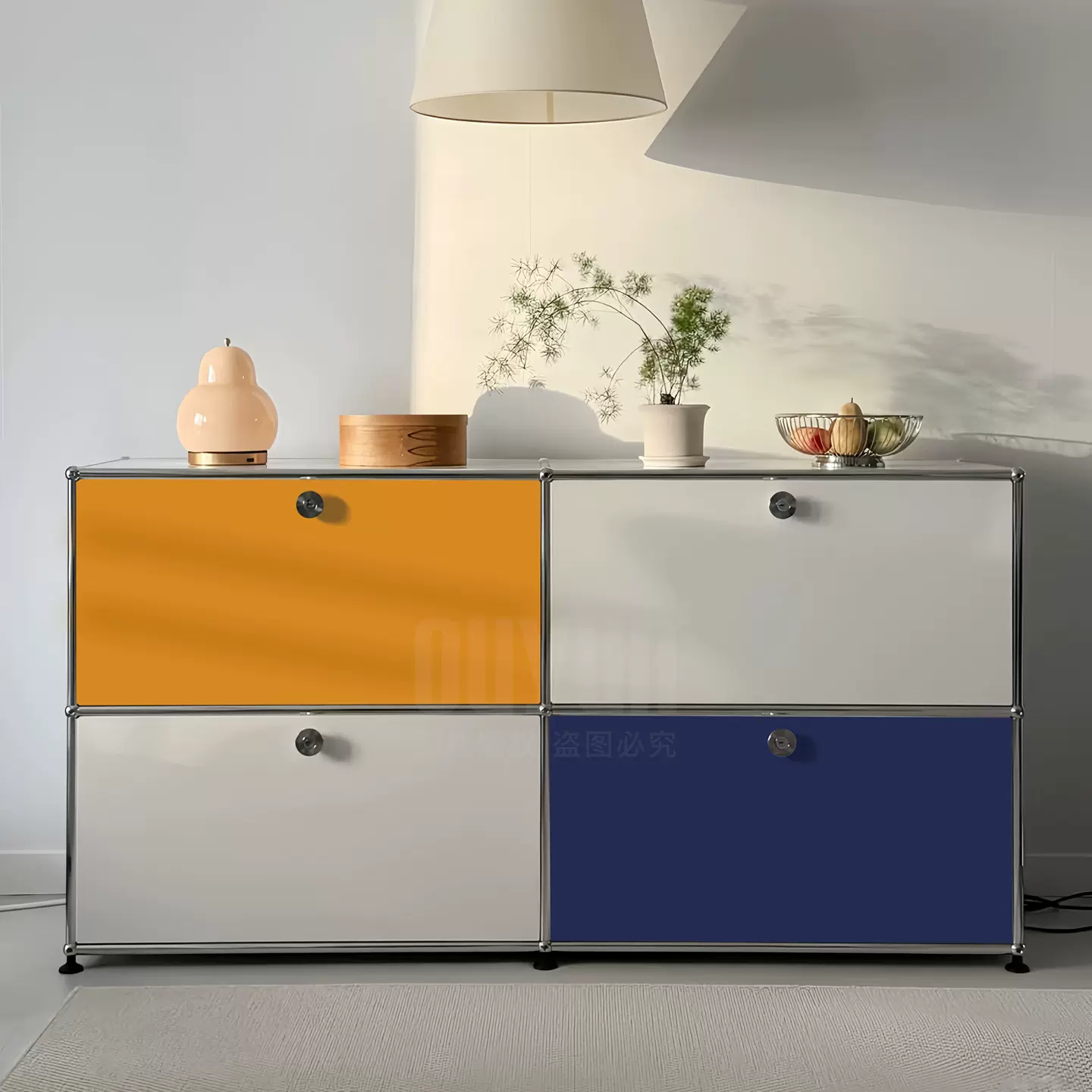 组合柜中古不锈钢模块餐边斗柜子客厅包豪斯收纳储置物架USM