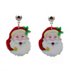 Christmas accessory for elderly, acrylic earrings, European style