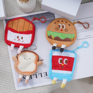 New Coke Doll Bag Cute Children's 2024 Cartoon Hamburger Fries Shoulder Bag Boys and Girls Going Out Crossbody Bag