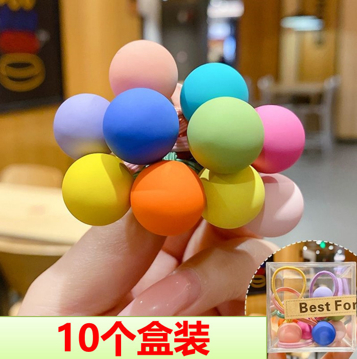 Alta cuerda de Pelo elástico lazo del pelo del bebé banda de goma niños banda de pelo Niños Accesorios para el cabello color caramelo cuerda de pelo niñas tocado