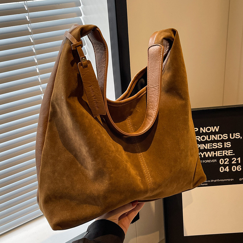 Fashionable All-match Underarm Large Capacity Bag Women's 2024 New Retro Casual Tote Bag Commuter Casual Shoulder Bag Fashionable All-match Underarm Large Capacity Bag Women's 2024 New Retro Casual Tote Bag Commuter Casual Shoulder Bag