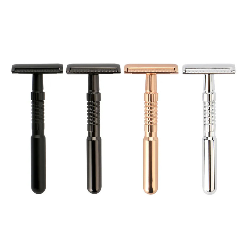 Vintage Zinc Alloy Razor Universal Storage Box Style Reusable Double-Edged Safety Razor for Men and Women Retro Vintage Zinc Alloy Razor Universal Storage Box Style Reusable Double-Edged Safety Razor for Men and Women Retro