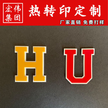 字母烫画烫花卫衣箱包烫图立体3D压花烫标厚板硅胶烫画贴