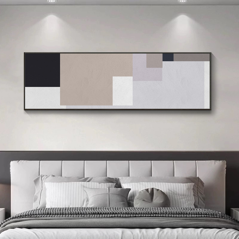 艺术抽象装饰画主卧床头背景墙挂画卧室酒店壁画|undefined