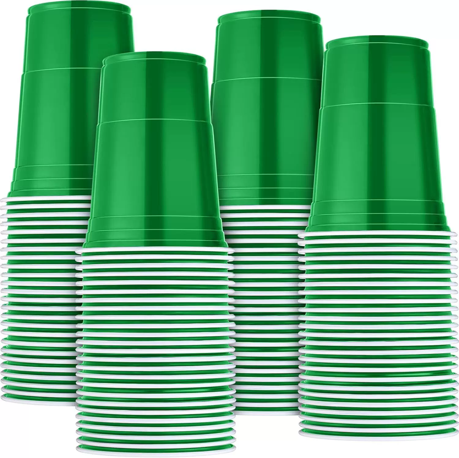 16oz一次性塑杯派对杯 大包装50个一袋塑料玩具套装杯 颜色可定