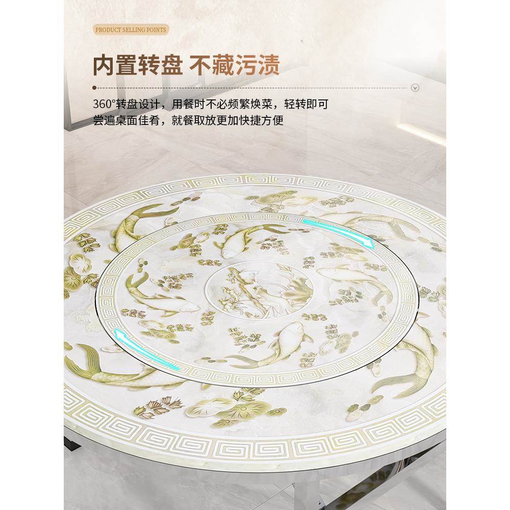 Stainless steel round table foldable home dining round rural banquet…
