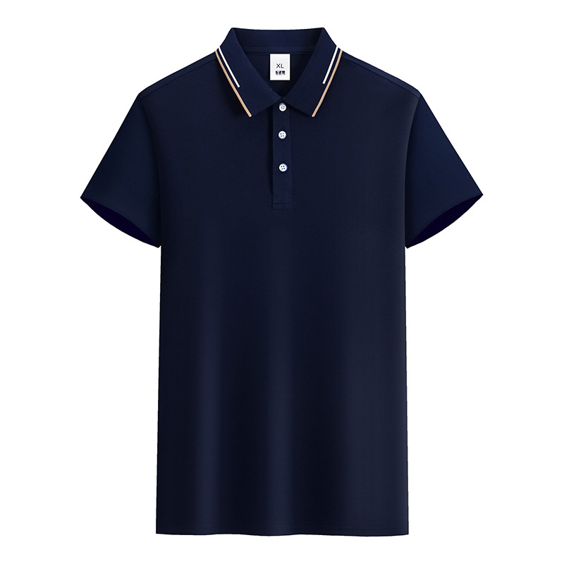 Verano versátil adelgazante antiarrugas resistente al desgaste refrescante color transpirable equipo de trabajo ropa de manga corta solapa Polo personalización