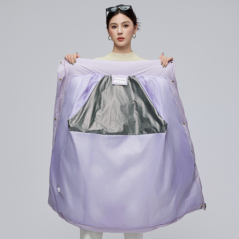 2025 nueva mujer ropa de algodón calentada de moda de invierno de moda suelta delgada chaqueta de algodón al por mayor de la moda image 10