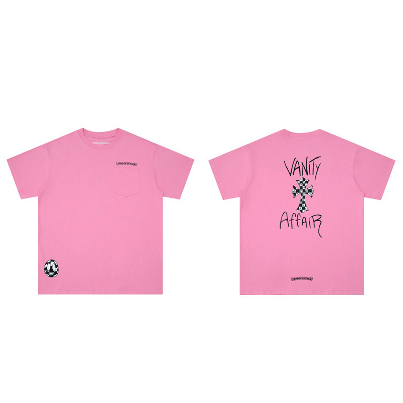 クローバーTシャツのクロスボーダーハイバージョン、ゆったりとしたトレンディなクローバークロスプリント、男女カップル同じスタイルの半袖|undefined