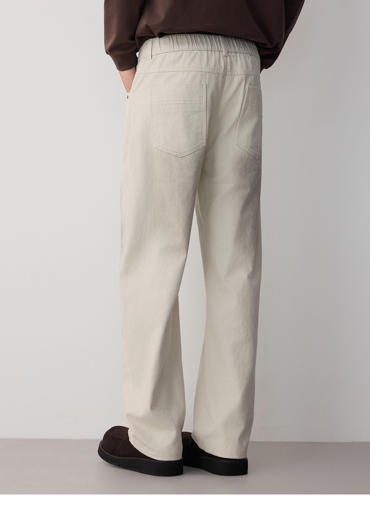 Quần jean nam ống rộng phong cách đường phố, chất liệu cotton, hiệu ứng làm cũ — đen chi tiết 15