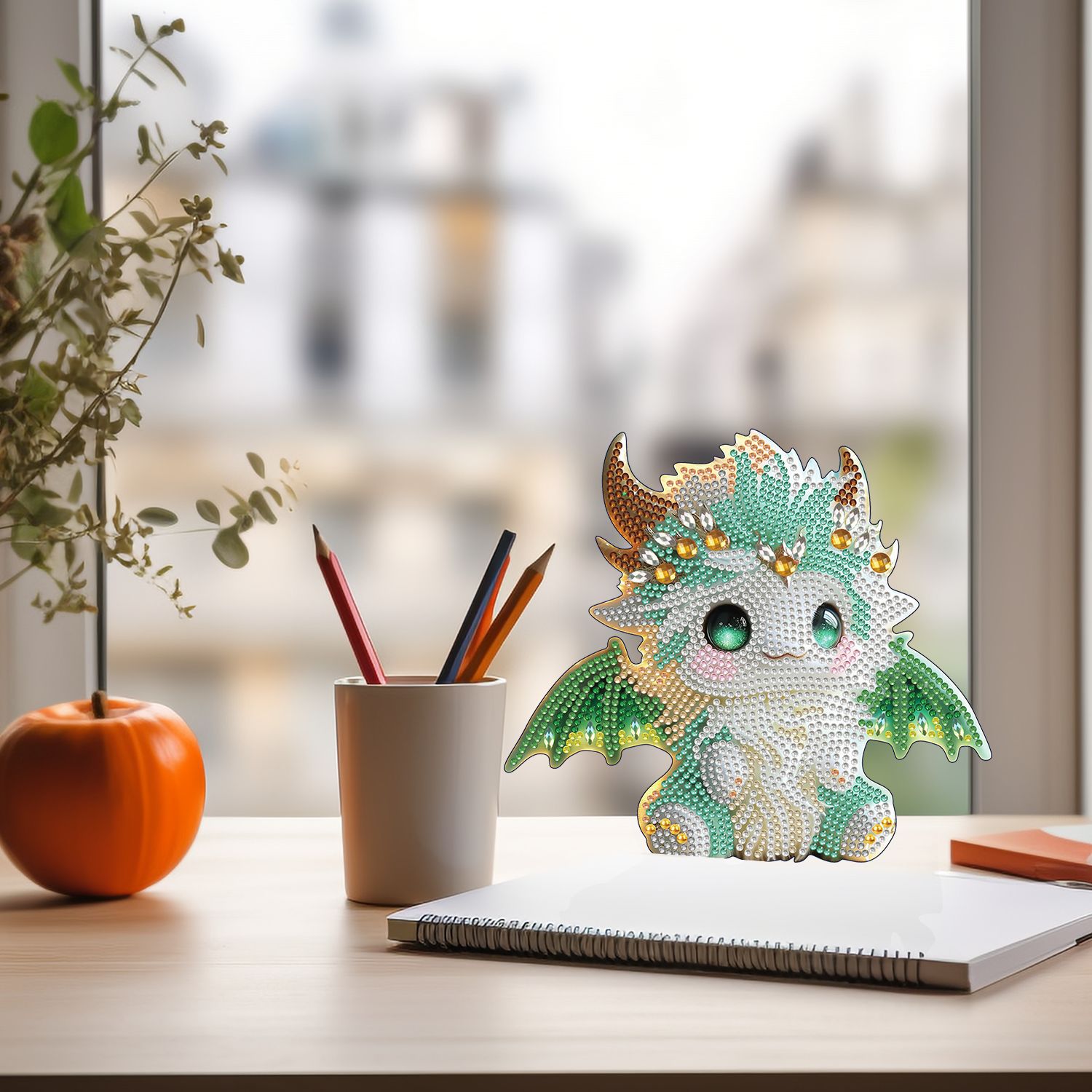 Pintura de diamantes 5D transfronteriza hecha a mano DIY, adorno de juguete de cartón tridimensional, dinosaurio de dibujos animados, pintura de diamantes para niños.