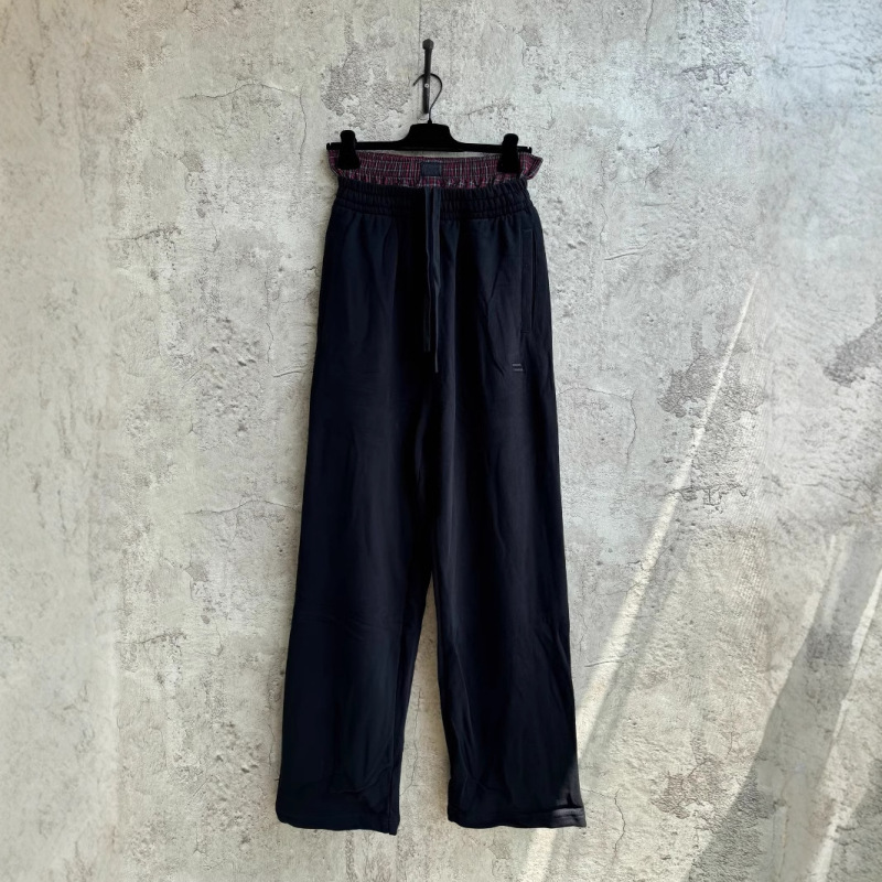 Poison Home in stock Correct Version BL Home 2024 New Fake Two-Piece Plaid Button Stitching Trousers for Men and Women