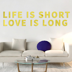 26 English letters mirror wall stickers children's room kindergarten wall self-adhesive text stickers early education creative combination stickers