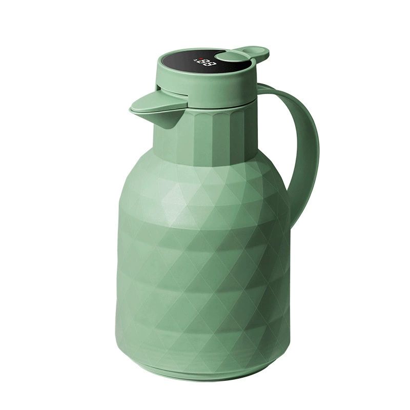 Red thermos, glass liner, teapot