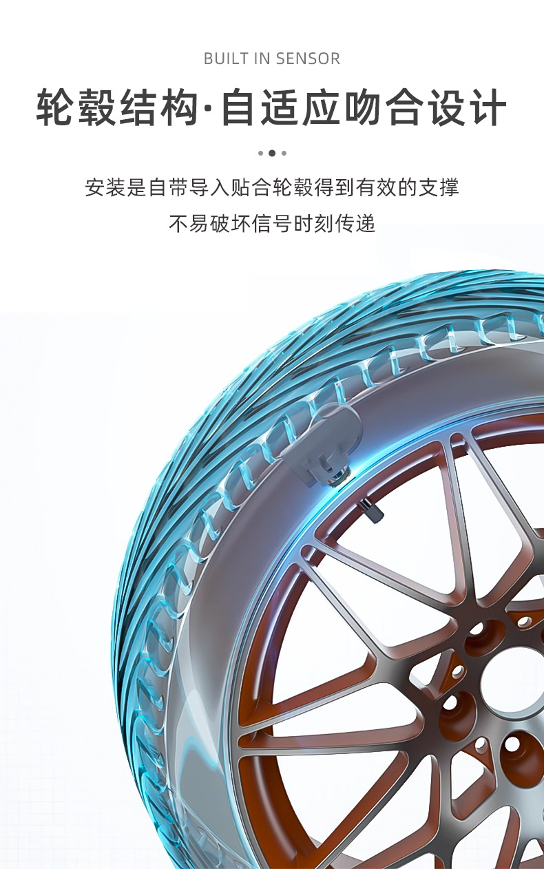 Applicable to Audi A3A4LA5A6LA7LA8Q2Q5LQ7 built-in newly upgraded fourth-generation tire pressure monitoring system