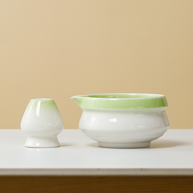 (Cross-border trading), green matcha, ceramic tea cup, tools set, 7 pieces
