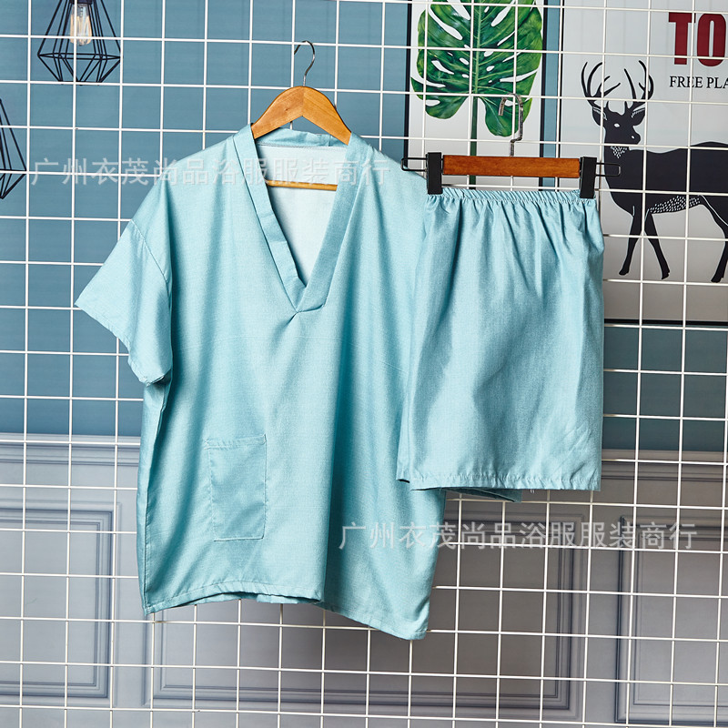 Factory disposable bath clothes wholesale cotton men's sweat steaming clothes women's moxibustion clothes spa beauty foot bath physiotherapy massage clothes